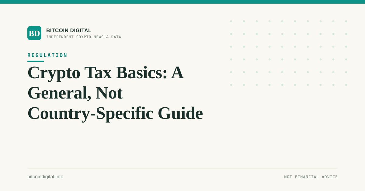 Crypto Tax Basics: A General, Not Country-Specific Guide