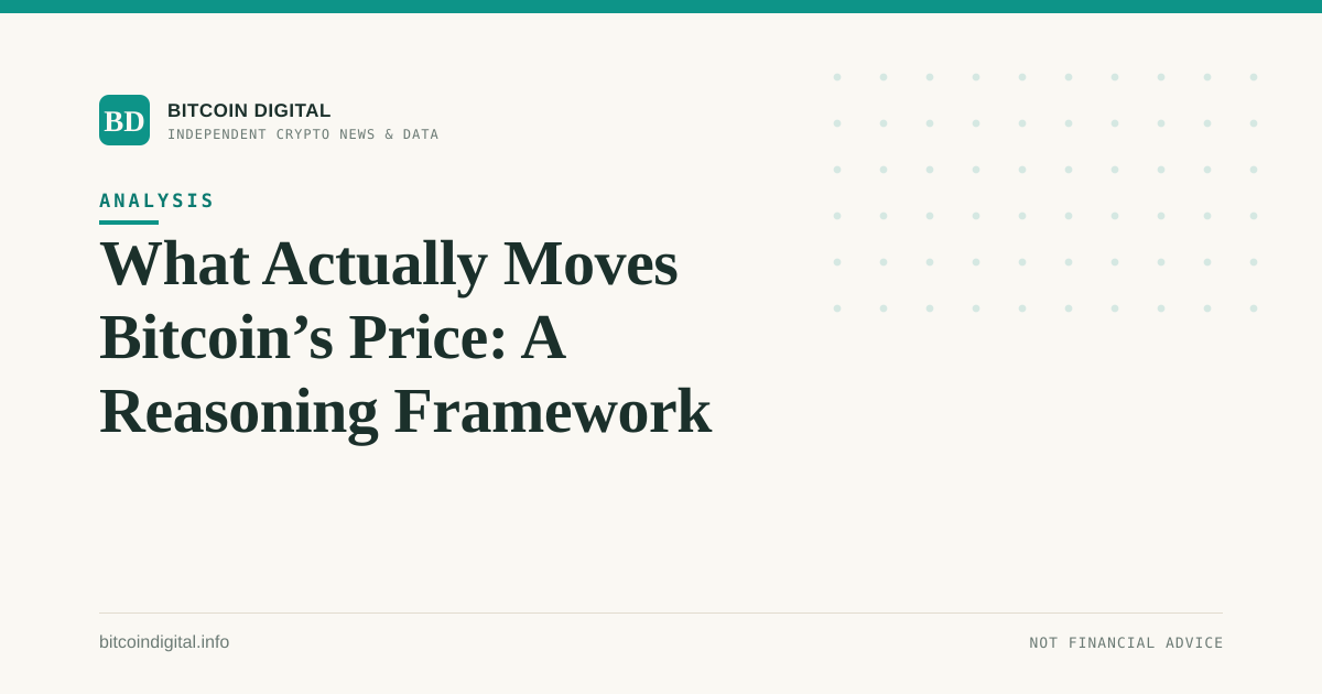 What Actually Moves Bitcoin’s Price: A Reasoning Framework